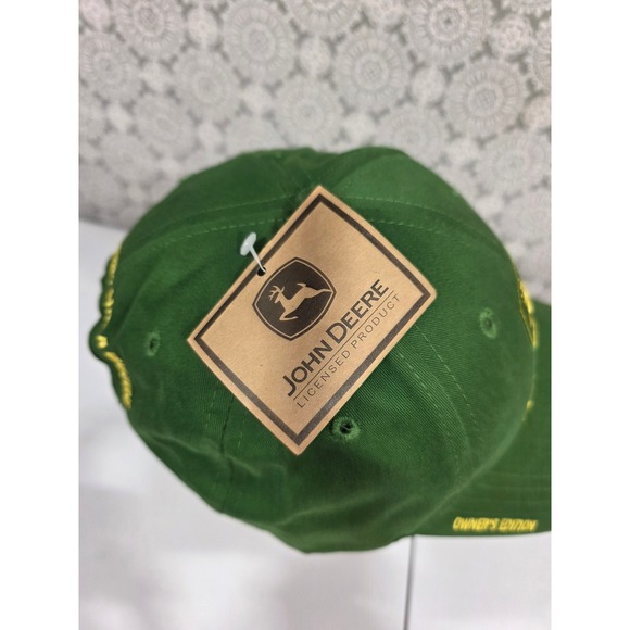 John Deere Owner's Edition Baseball Cap Green Yellow Embroidered Logo Men's Adj. - Picture 6 of 9